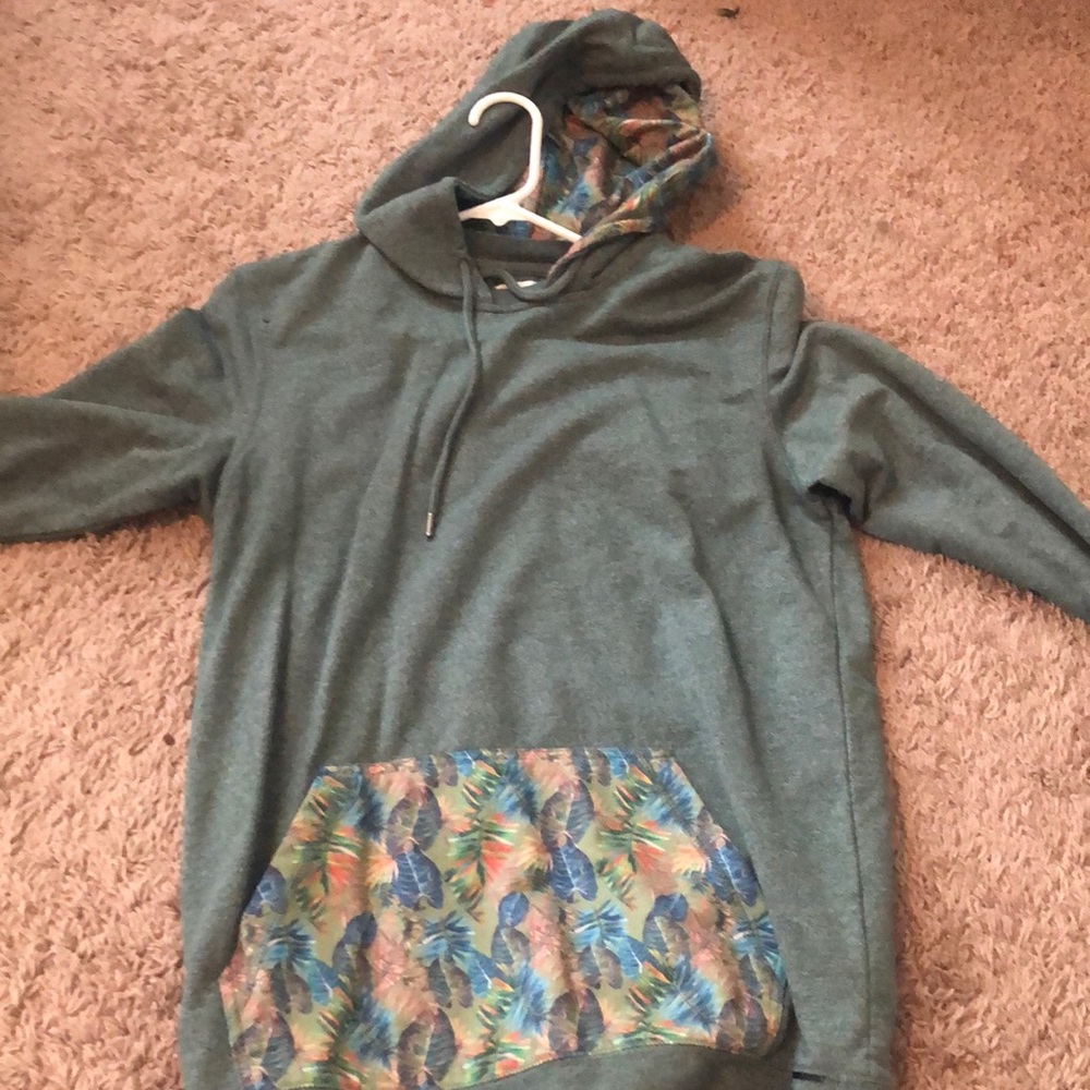 Floral hooded sweatshirt